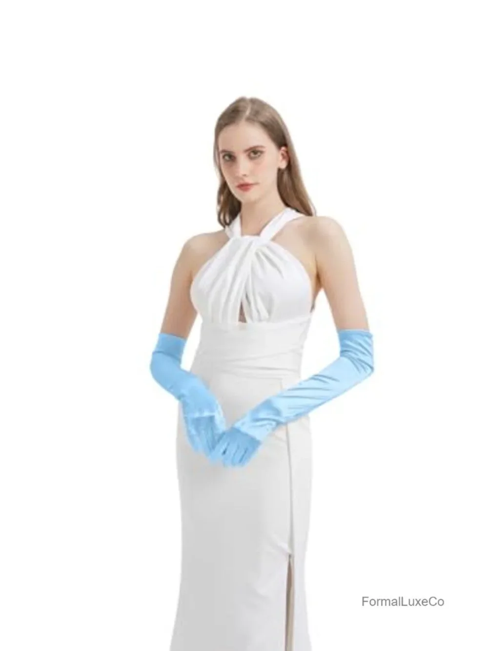 Satin Opera Gloves Elbow Length Costume Accessory
